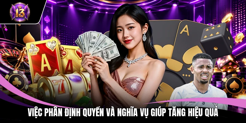 Việc phân định quyền và nghĩa vụ giúp tăng hiệu quả